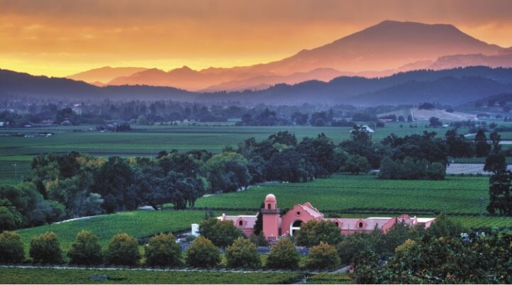 Groth Vineyards and Winery - Experience - Estate with mountains in background