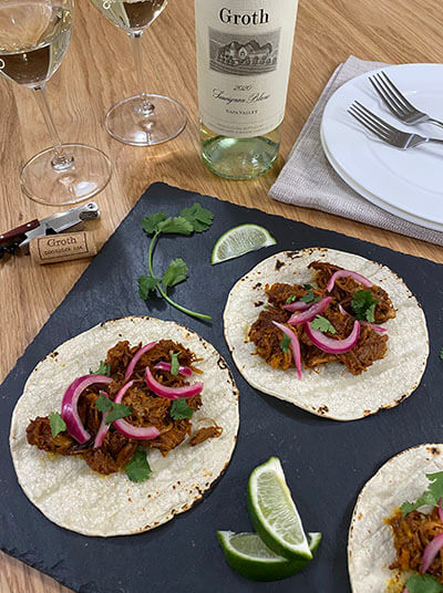 Cochinita Pibil with Groth Sauvignon Blanc