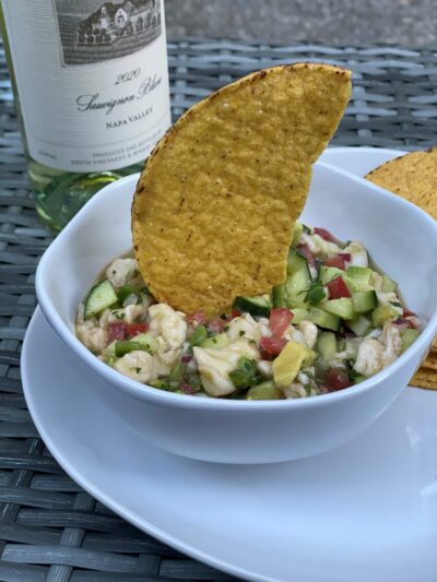 Rockfish Ceviche with Groth Sauvignon Blanc