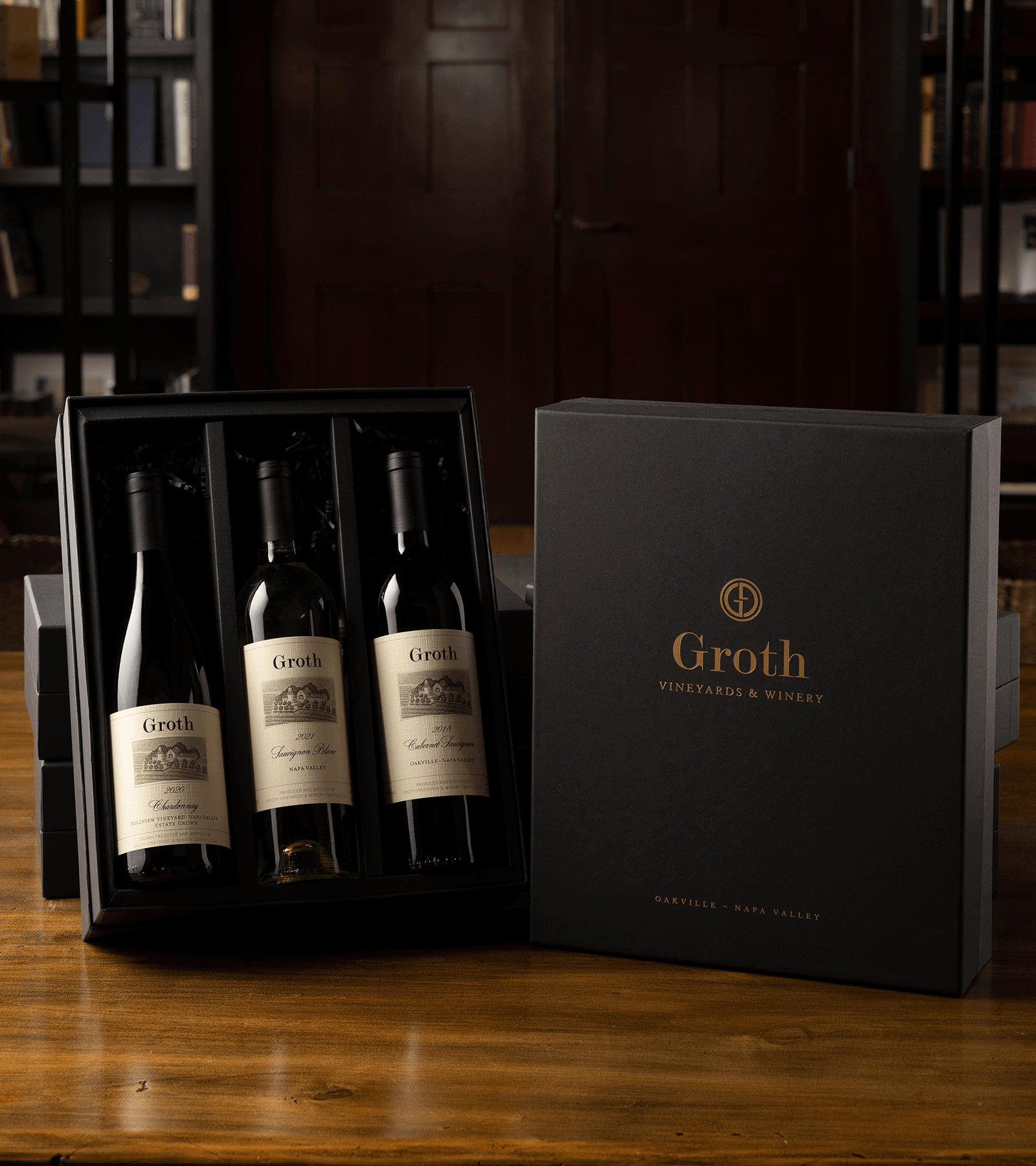 Three-Bottle Wine Gift Box